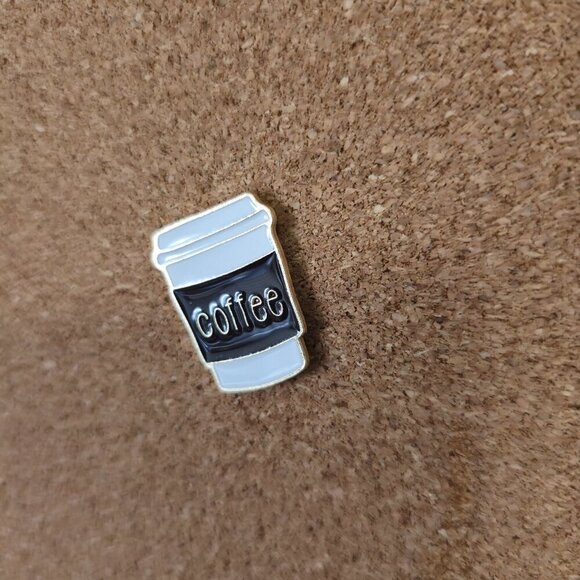 Coffee Cup Tumbler Enamel Pin Jewelry Brooches - Picture 3 of 4